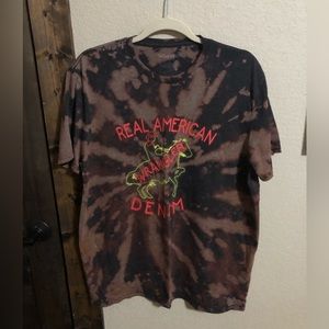 Wrangler Tie Dye/Bleached Retro TShirt - Unique Design